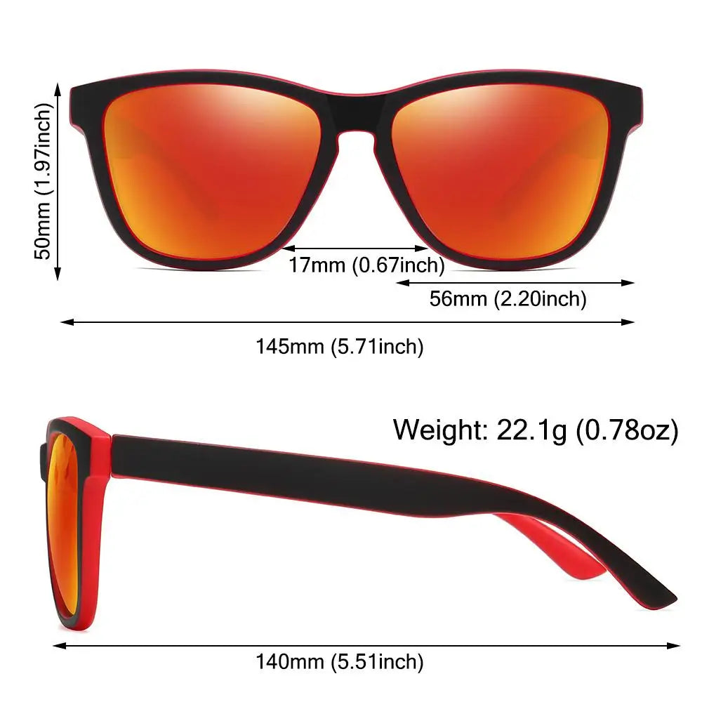 Polarized Sunglasses - Men & Women Mirrored Driving Fishing Sun Glasses with UV400 Protection, Classic Retro Shades