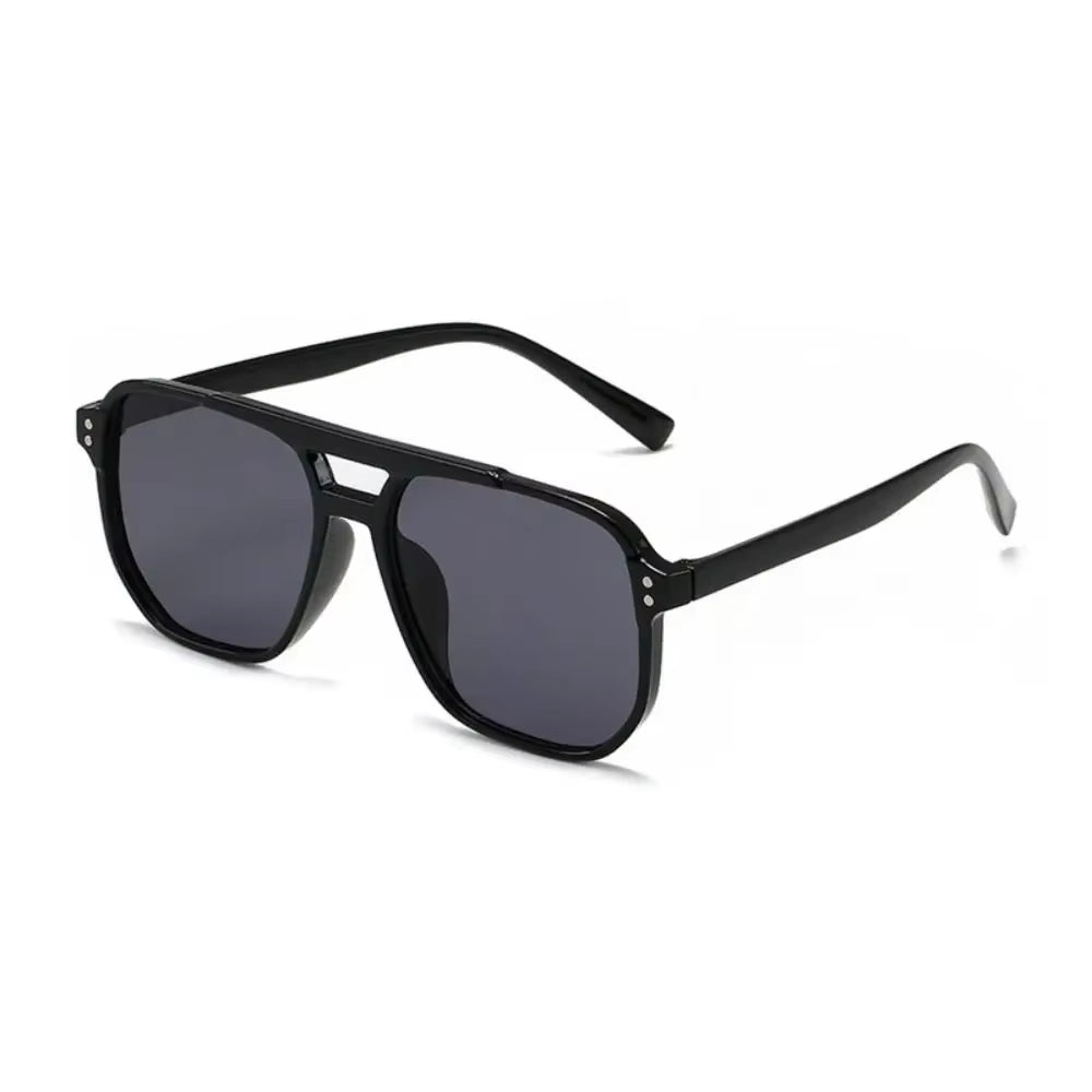 Punk Square Frame Sunglasses Anti-Uv Retro Sunglasses Beach Eye Protection Black Shades Glasses for Women Men Travel Accessories