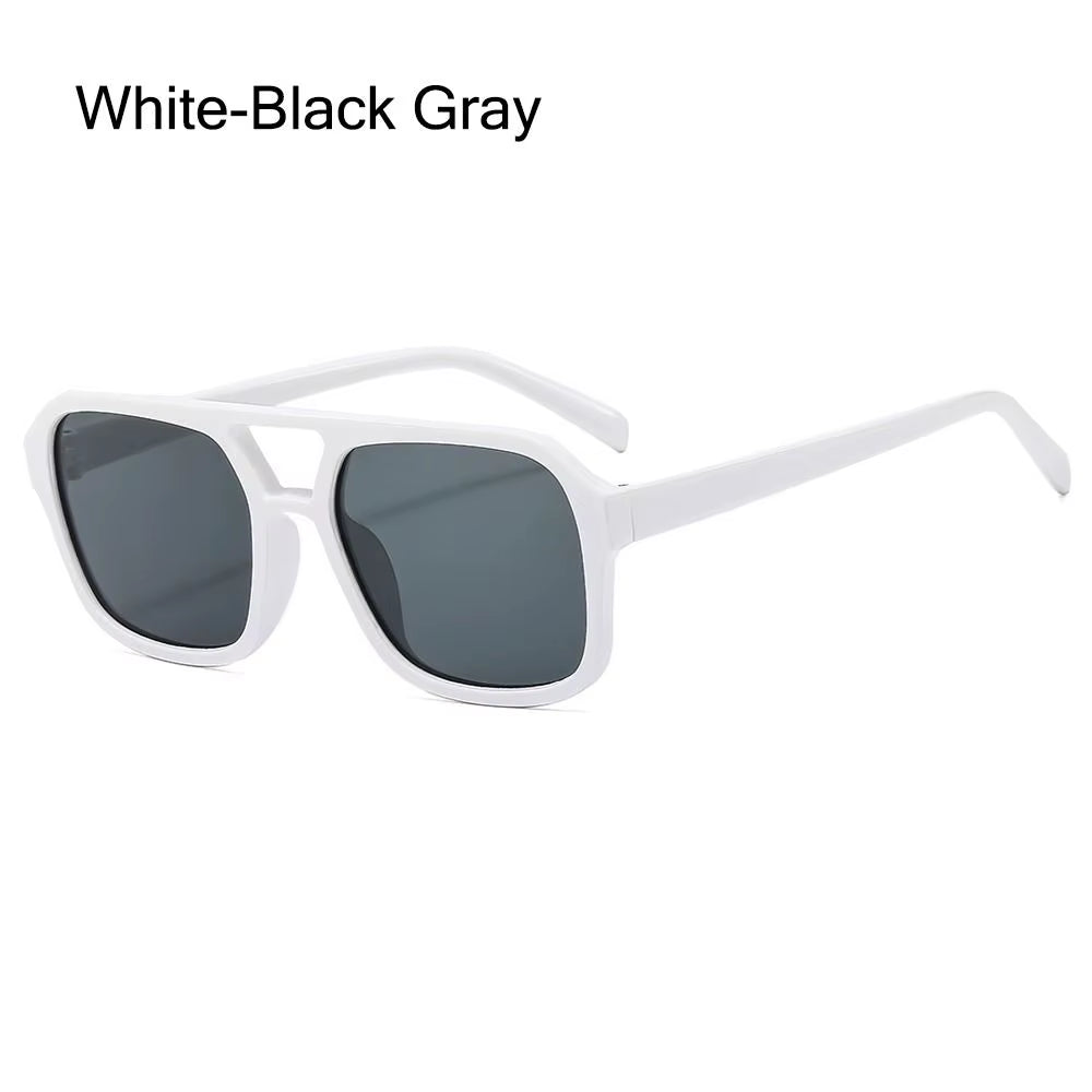 Punk Square Frame Sunglasses Anti-Uv Retro Sunglasses Beach Eye Protection Black Shades Glasses for Women Men Travel Accessories