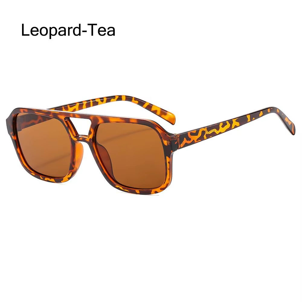 Punk Square Frame Sunglasses Anti-Uv Retro Sunglasses Beach Eye Protection Black Shades Glasses for Women Men Travel Accessories